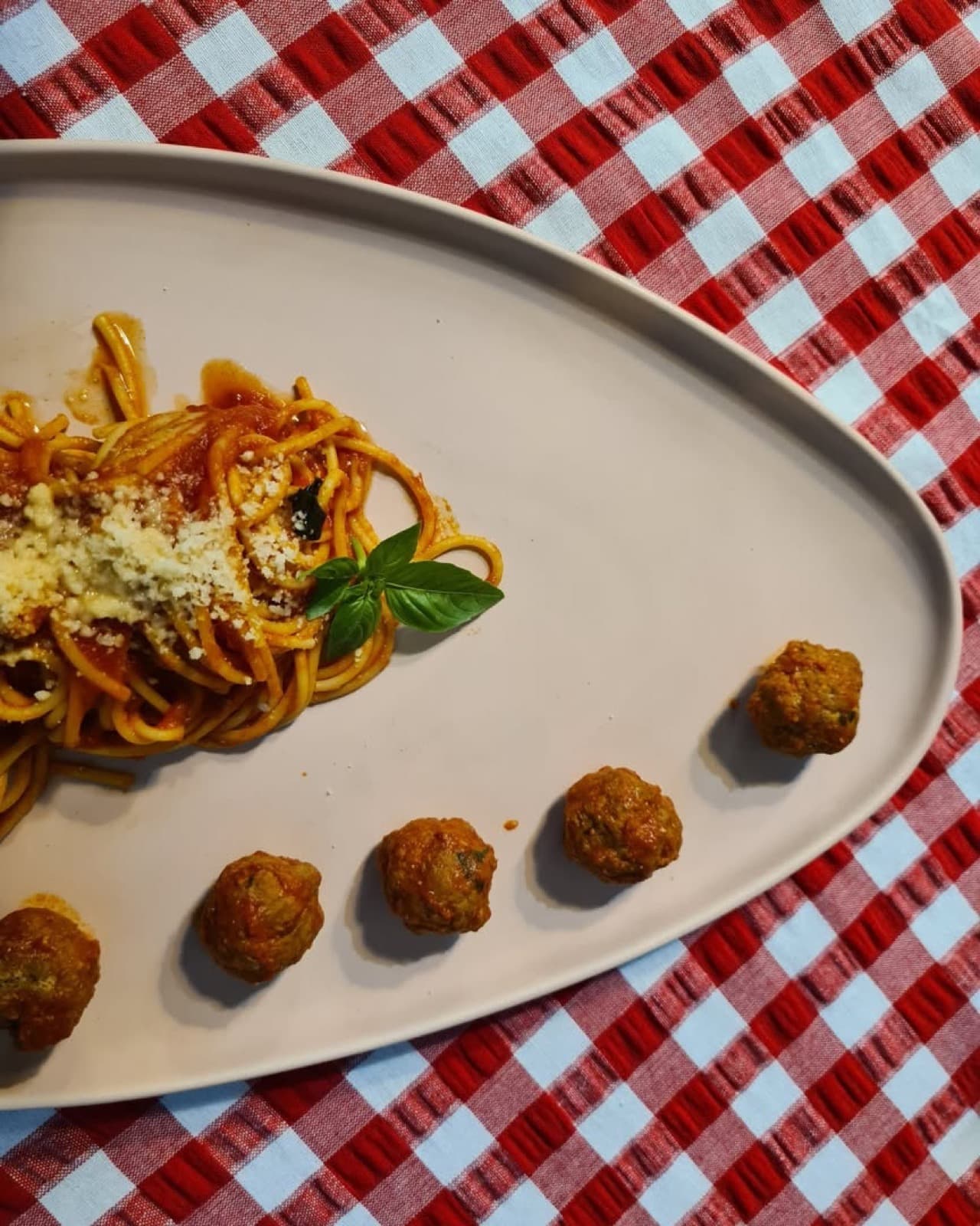 Spaghetti and meatballs at Locale Newstead