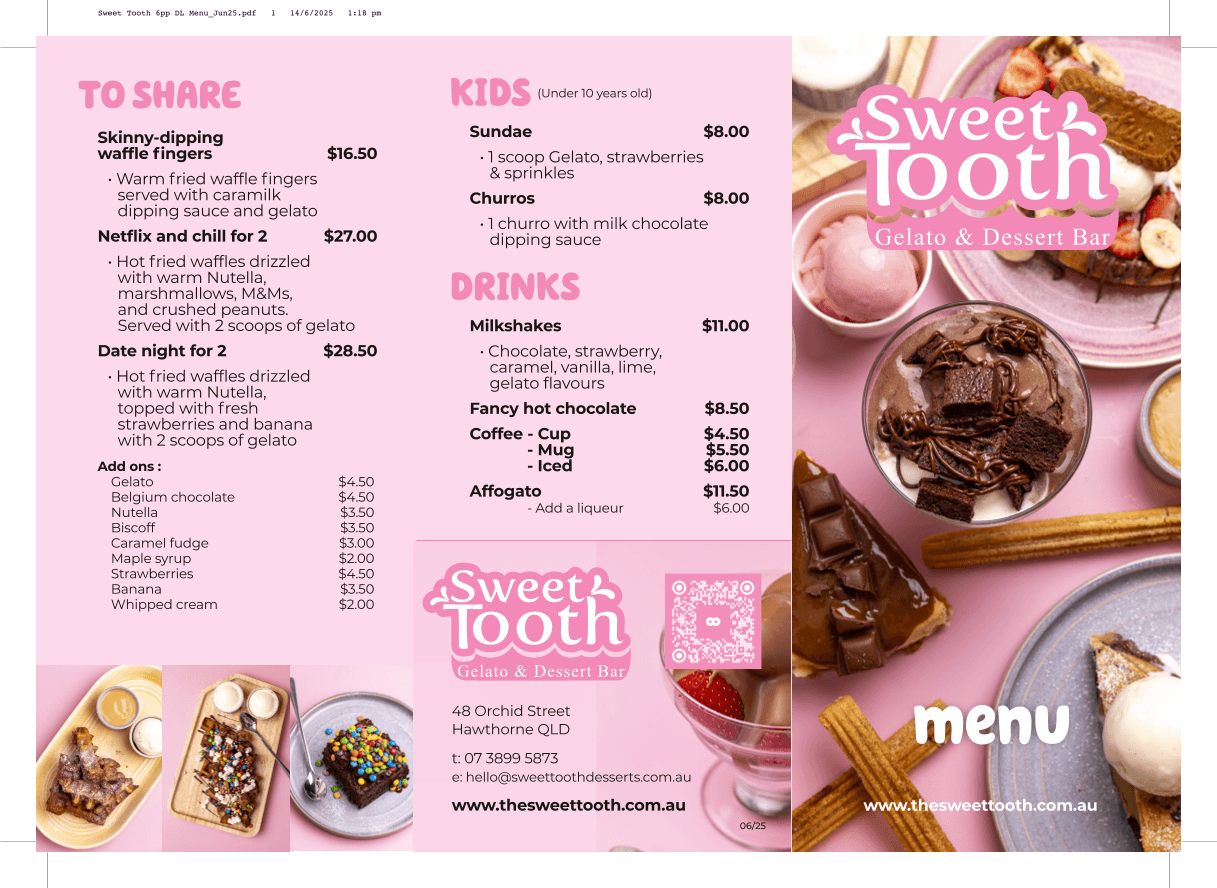 Sweet tooth gelato & desserts — Manly, Brisbane